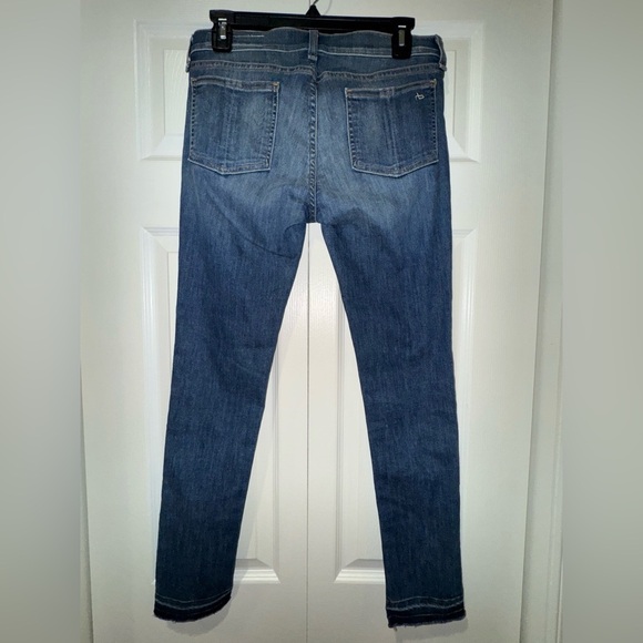 Rag & Bone ankle skinny raw hem Jeans. Size 29. EUC. Color CLN LLY DALE - Picture 4 of 14